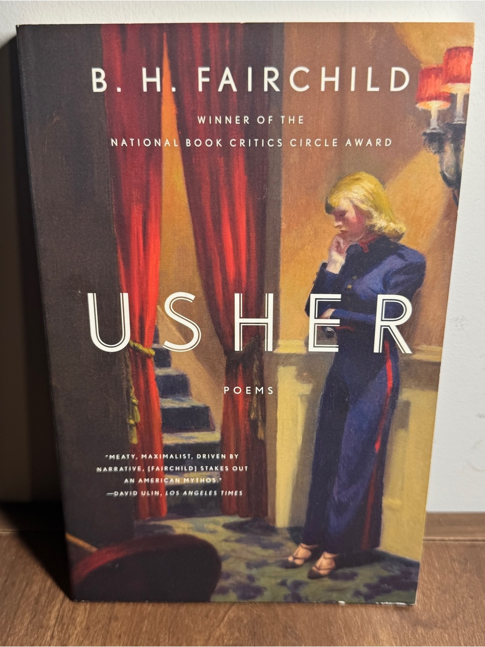 B. H. Fairchild Usher Poems Coffee Table Book - Red & Blue Cover
